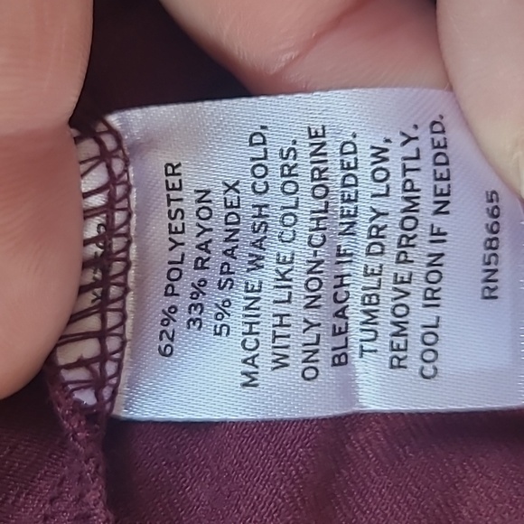 Open Edit Burgundy Ruched Long Sleeve Knit Midi Dress - Size M - Picture 7 of 7